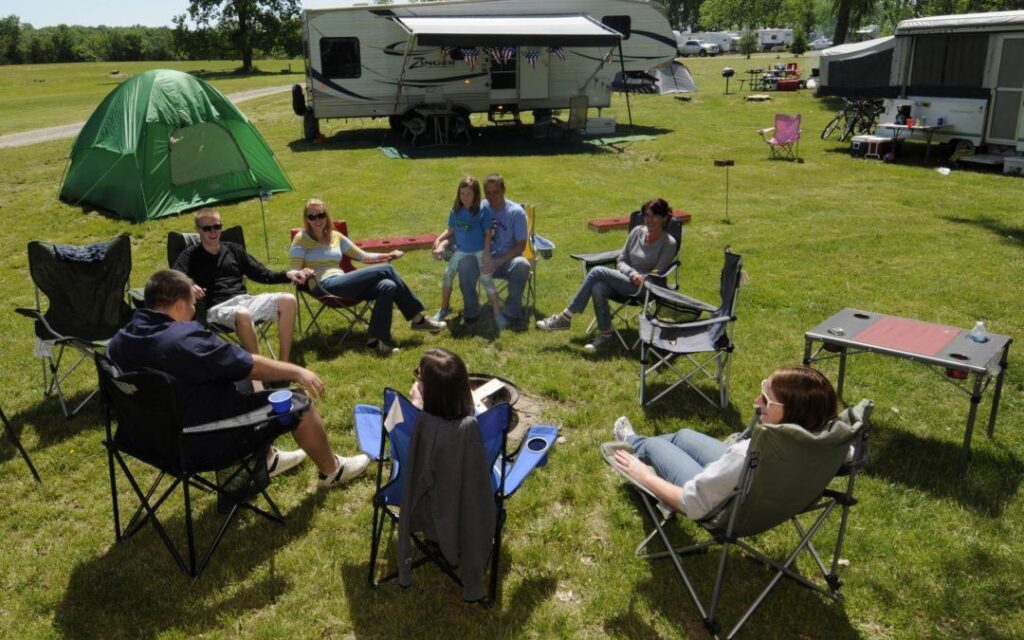 Setting up camp, A Great Vacation